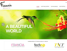 Tablet Screenshot of franciabeauty.com